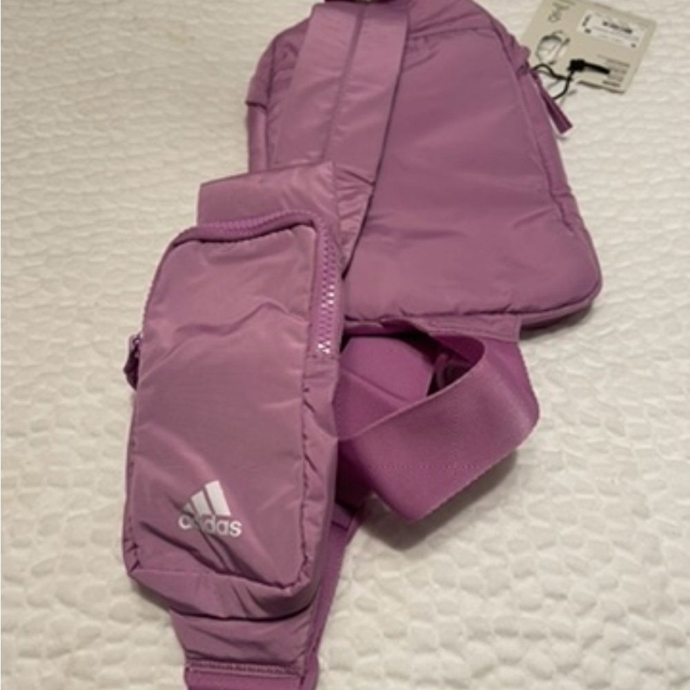 (NWT)Adidas Lilac Crossbody Bag - Picture 4 of 5